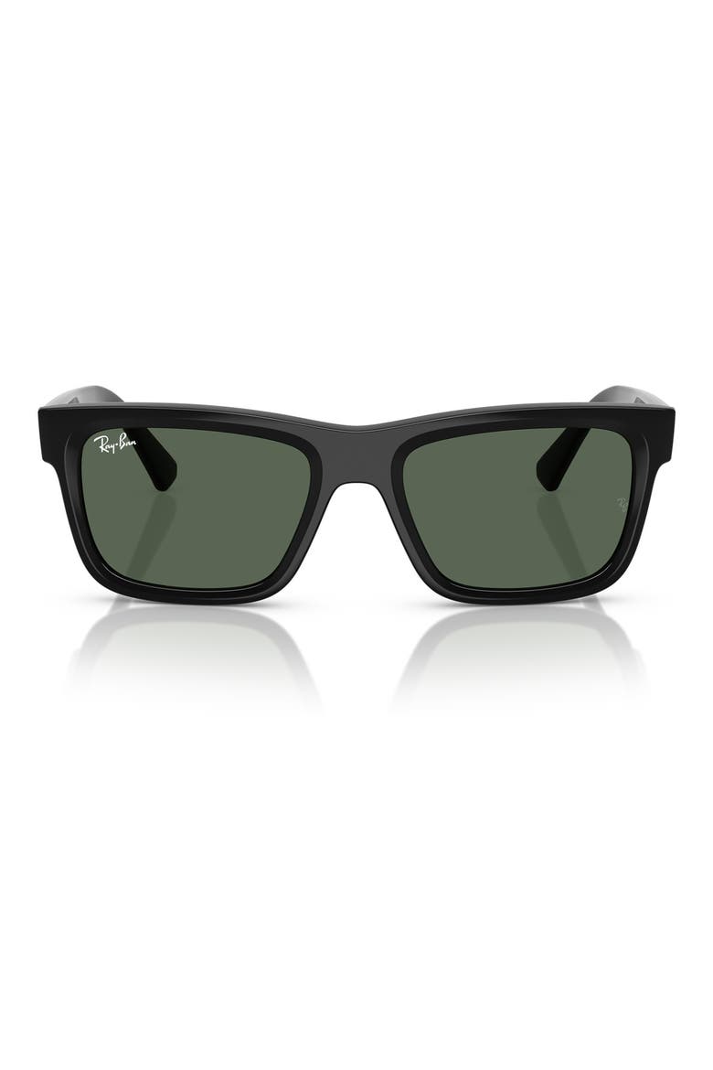 Kids' 49mm Rectangular Sunglasses, Main, color, BLACK