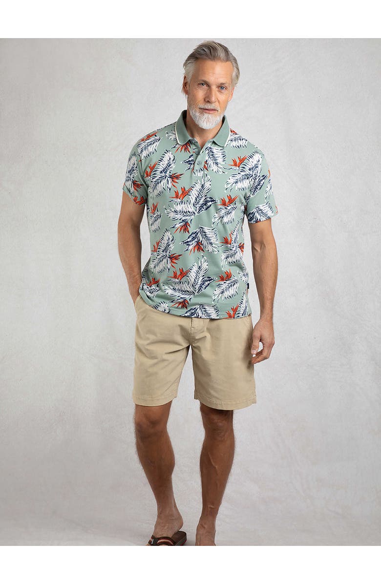 Weird Fish Sarat Printed Polo, Alternate, color, Mineral Blue