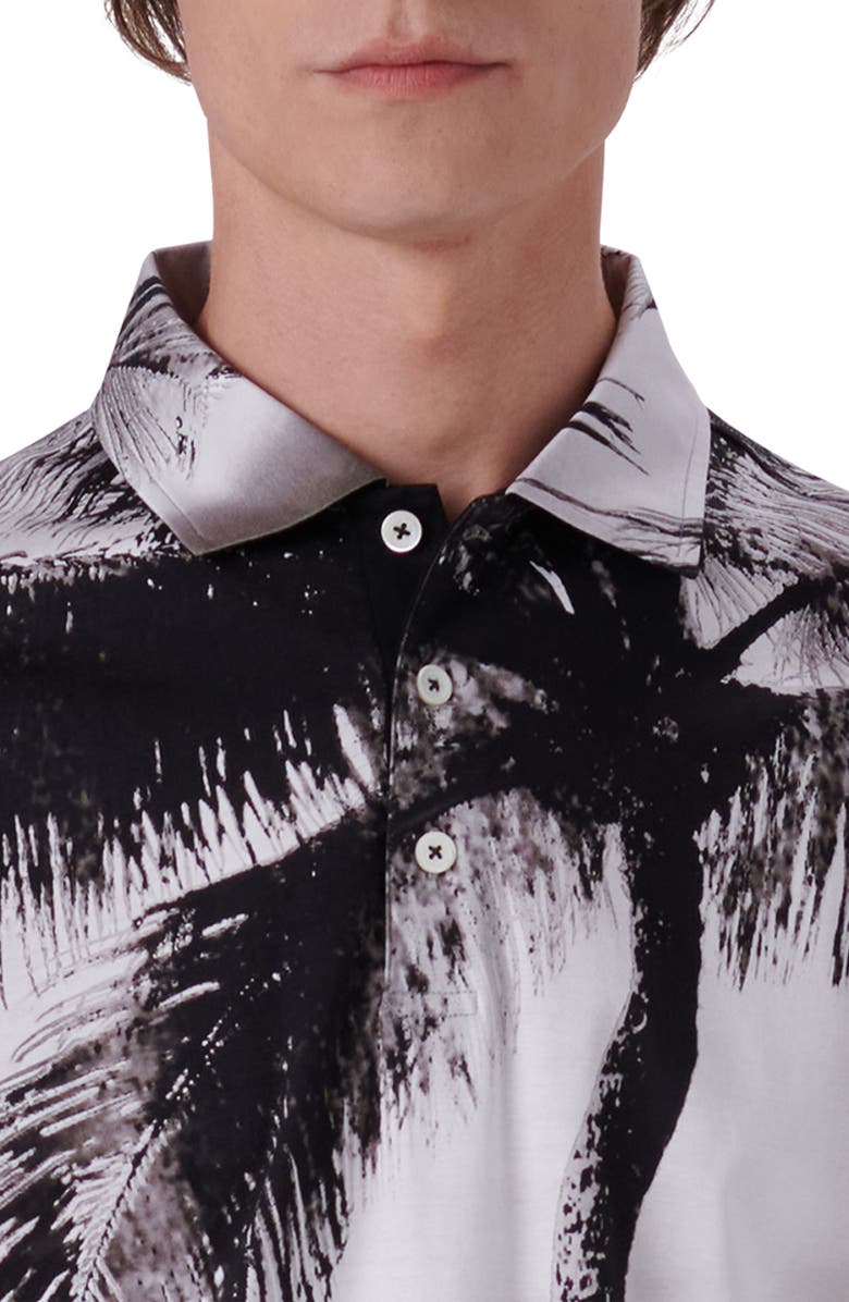 Bugatchi Digital Print Cotton Polo Shirt, Alternate, color,