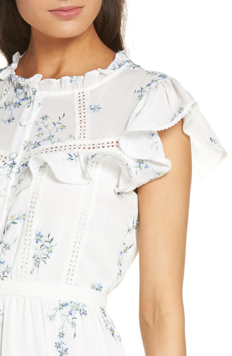 Ever New Embroidery & Lace Dress, Alternate, color, 