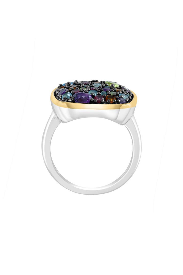 Two-Tone Semiprecious Stone Ring, Alternate, color, SILVER