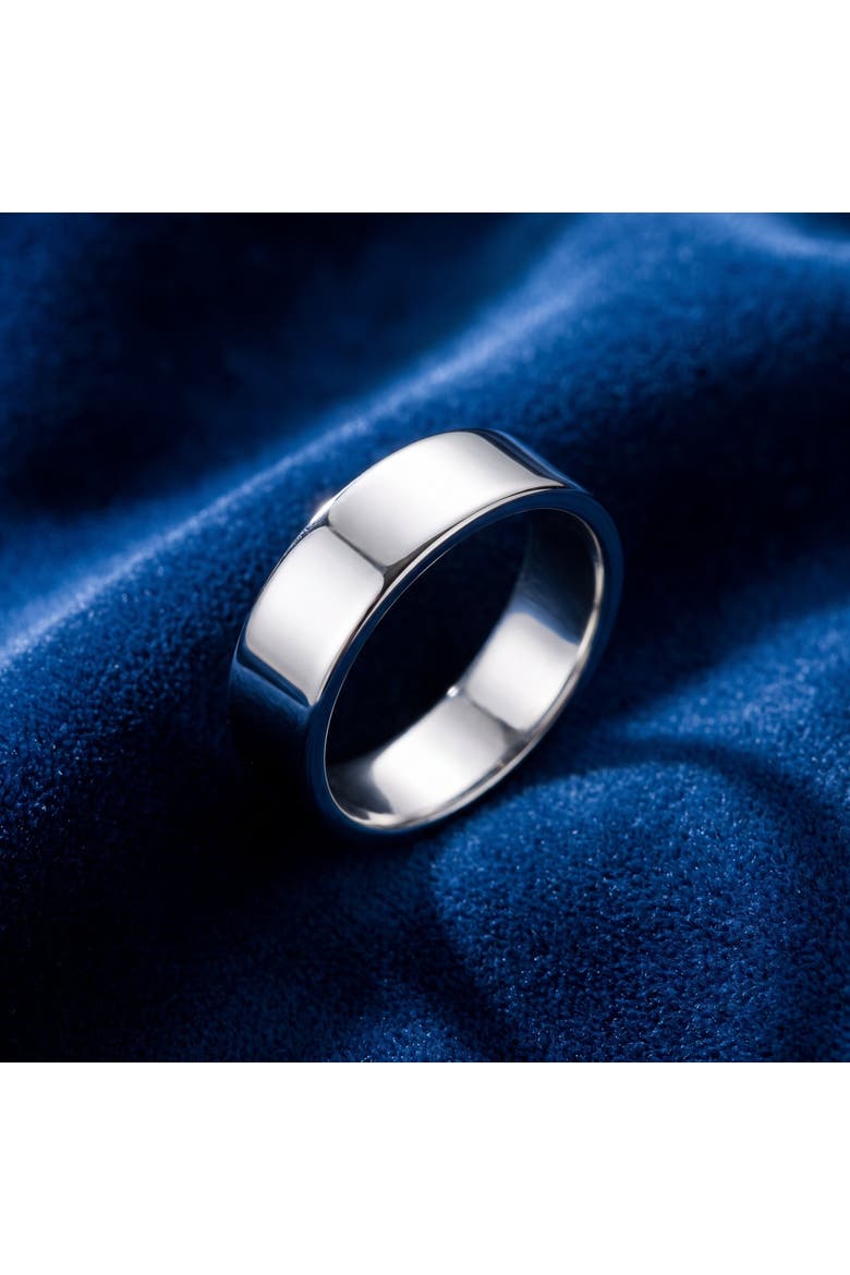 6mm Flat High Polished Wedding Band 14K Gold, Alternate, color, 14k White Gold