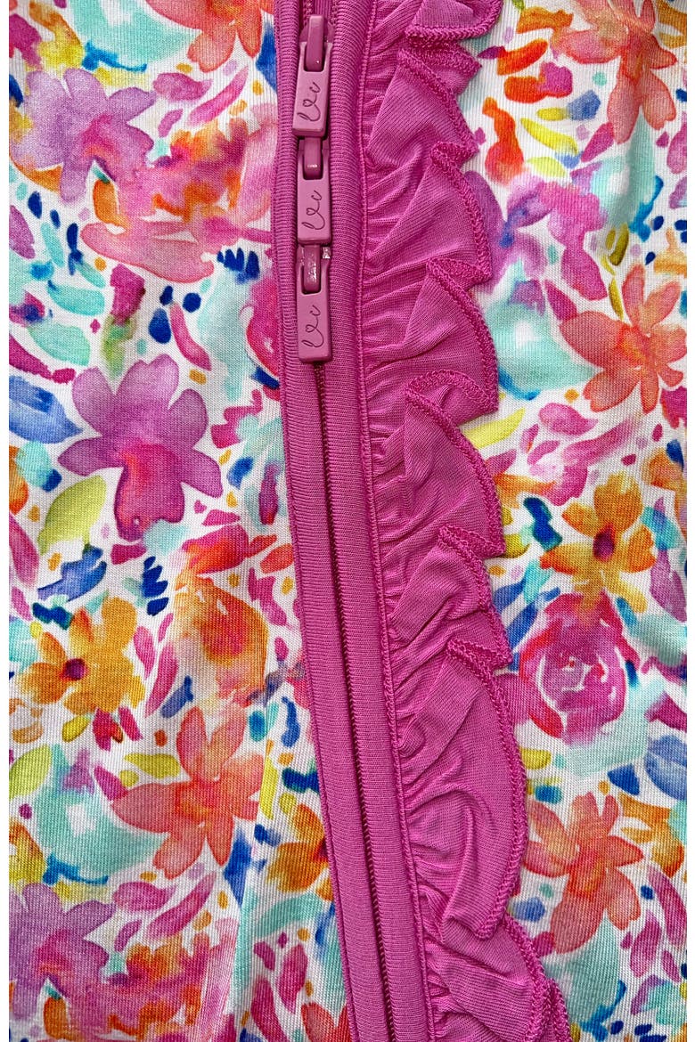 Korrie Ruffle Convertible Footie, Alternate, color, PINK