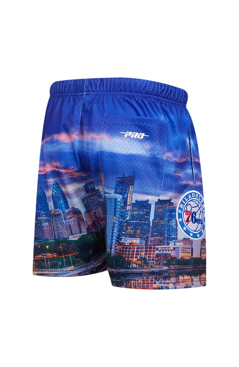 PRO STANDARD Men's Pro Standard Philadelphia 76ers Cityscape Shorts, Alternate, color, Blue