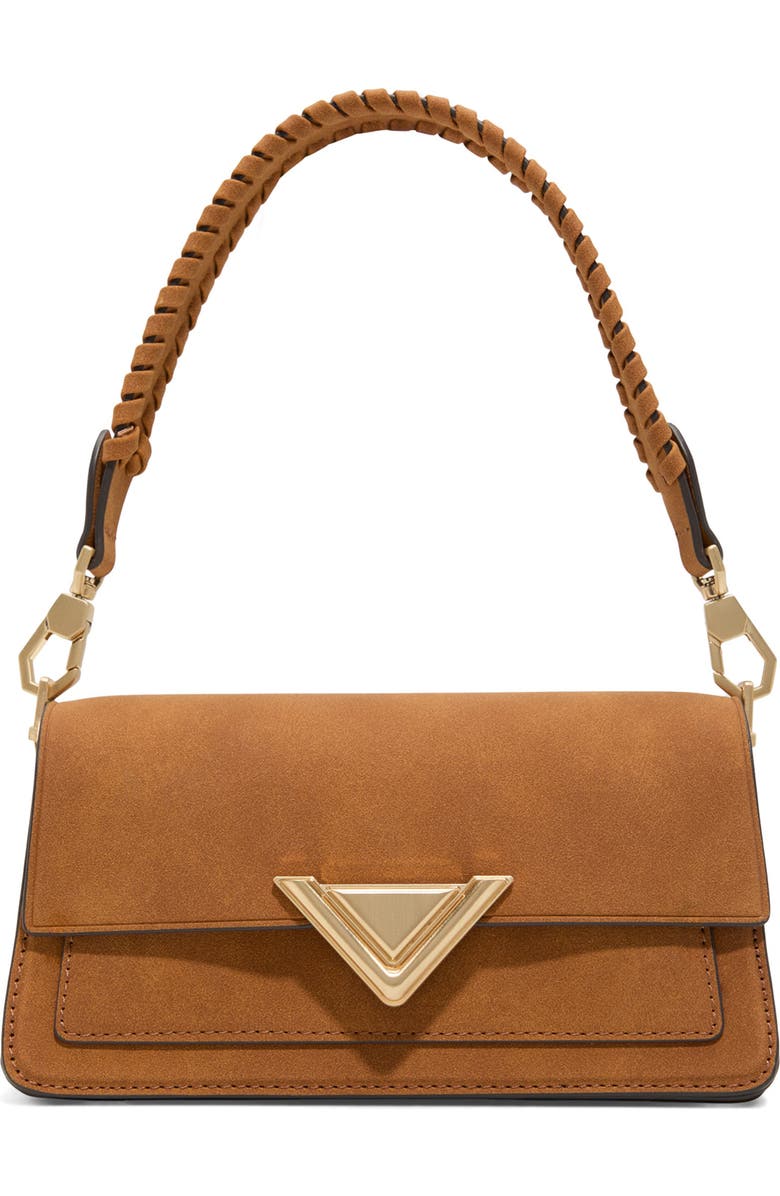 ALDO Luxehandle Faux Leather Shoulder Bag, Main, color, Cognac