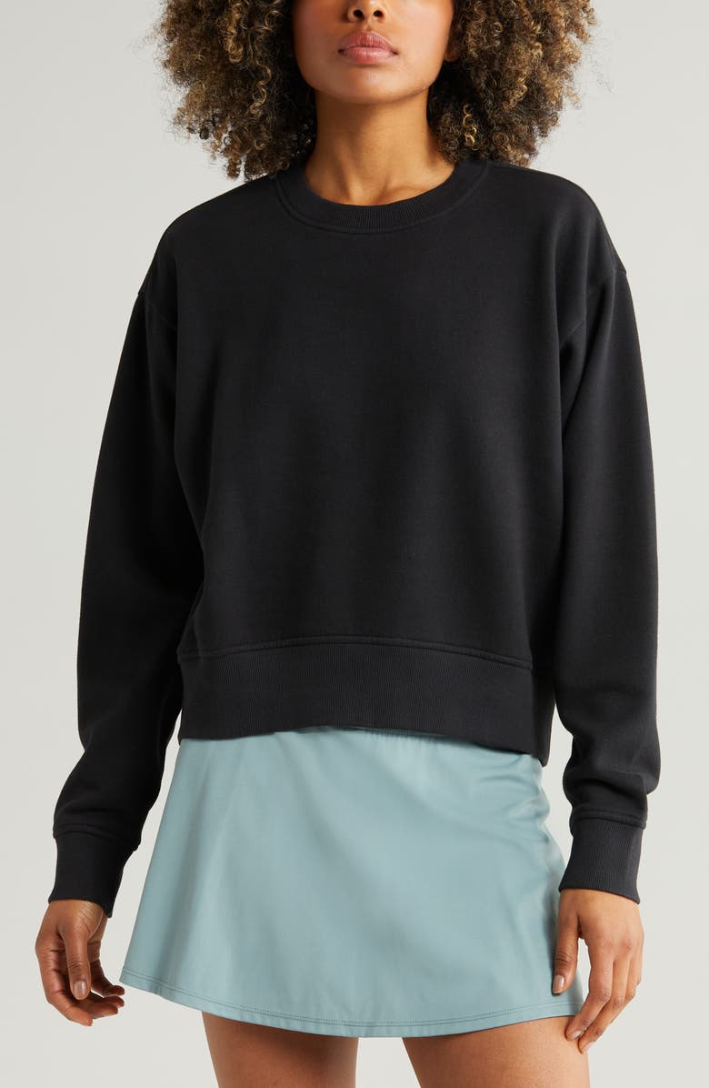 Zella Cloud Fleece Sweatshirt, Main, color,