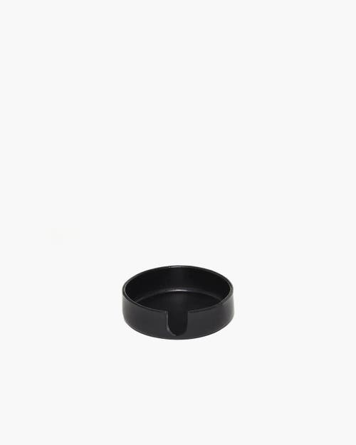 Graf & Lantz Graf Lantz Kobon Leather Round Tray In Black