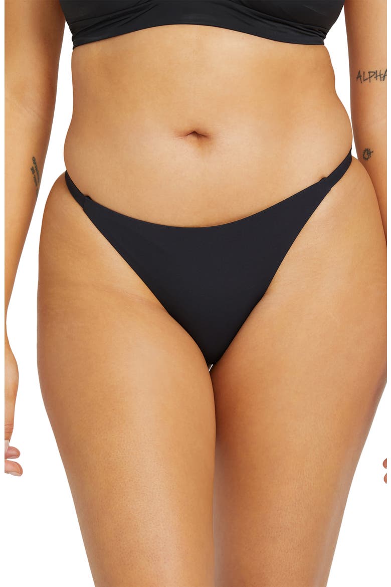 Sol Searcher Maya Bikini Bottoms, Alternate, color, BLACK PEBBLE