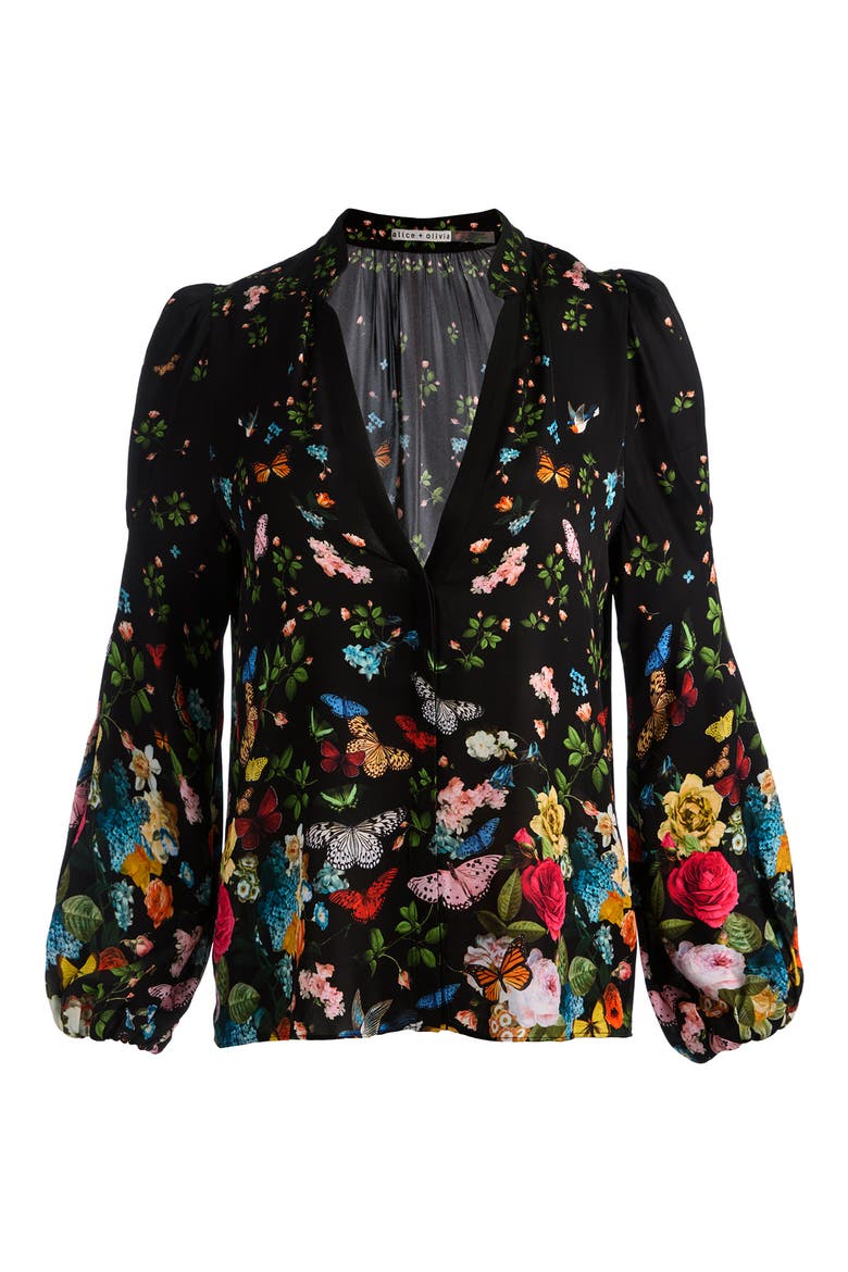 Helen Floral Top, Alternate, color, SOLAR STRENGTH BLACK