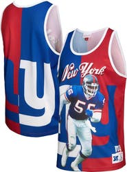 Mitchell & Ness Men's Mitchell & Ness Lawrence Taylor Royal/Red New York Giants Retired Player Graphic Tank Top