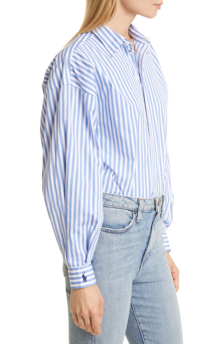 Polo Ralph Lauren Stripe Cotton Button-Up Shirt, Alternate, color,