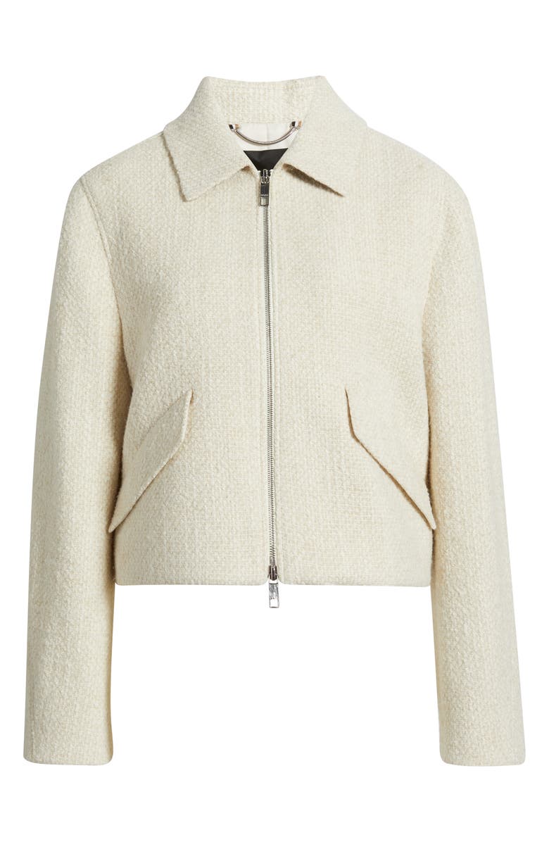 BOSS Cafiore Textured Wool Blend Jacket, Alternate, color, Soft Cream