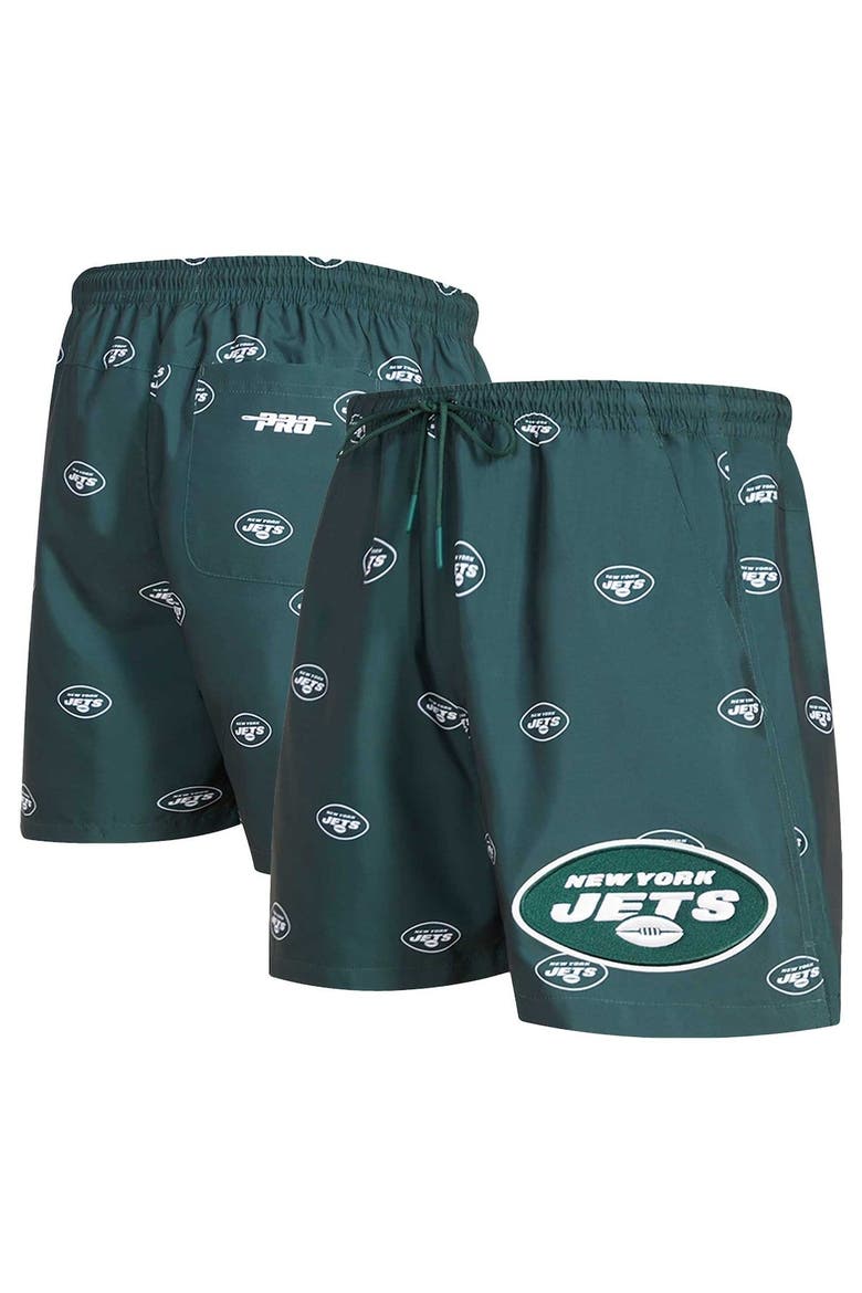 Men's Pro Standard  Green New York Jets Allover Print Mini Logo Shorts, Alternate, color, Green