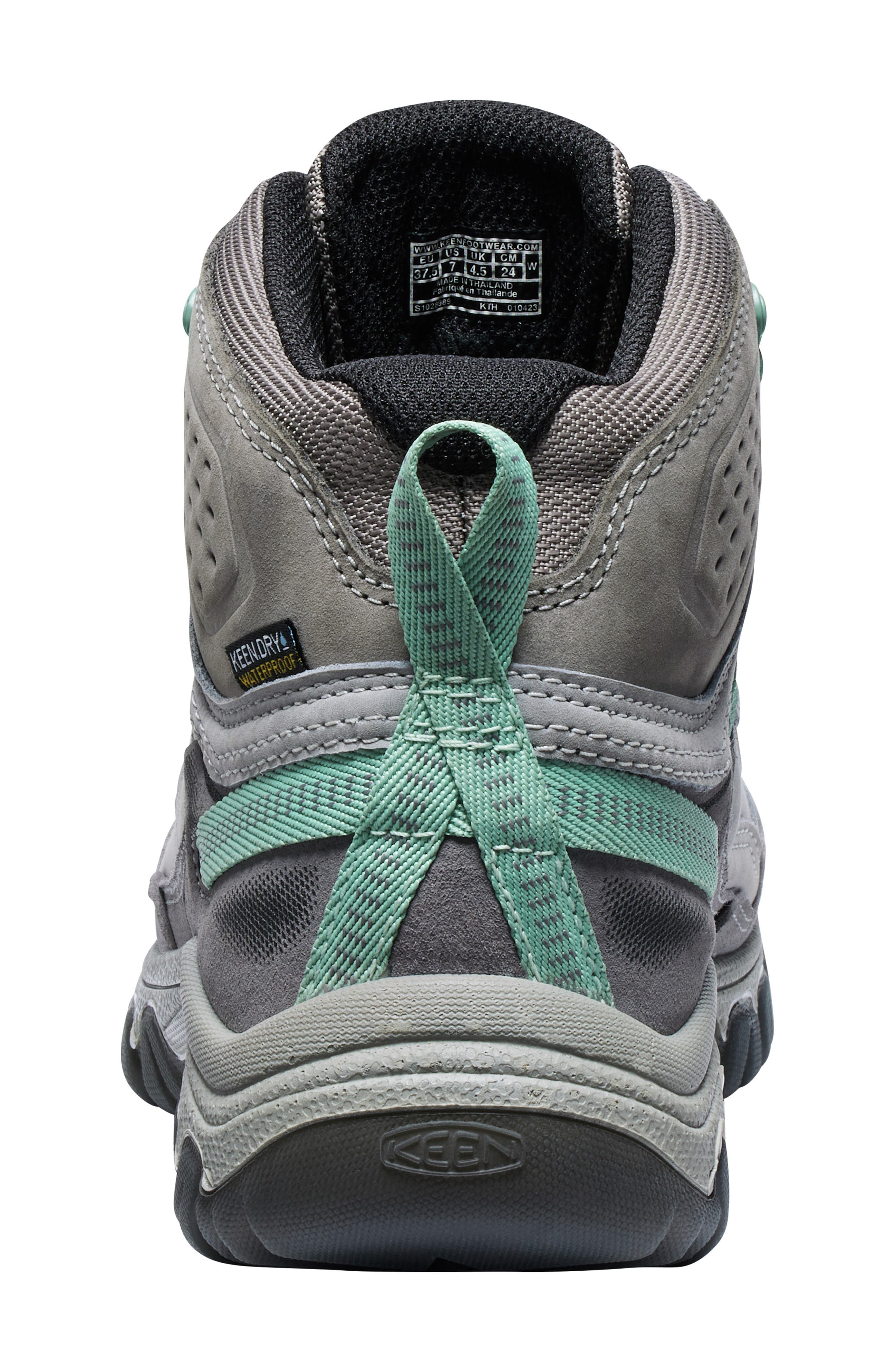 KEEN Targhee IV Waterproof Mid Hiking Shoe, Alternate, color, Alloy/ Granite Green