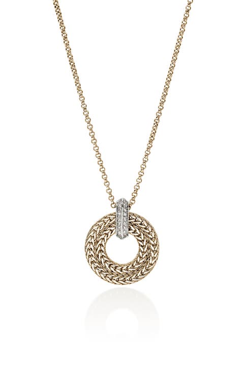 Icon Link Pavé Diamond Pendant Necklace