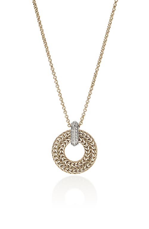 John Hardy Icon Link Pavé Diamond Pendant Necklace In Gold