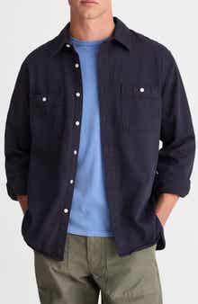 Cotton Button-Up Work Shirt