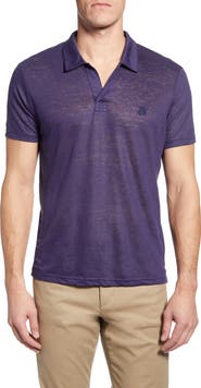 Vilebrequin Men's Solid Linen Jersey Polo Shirt