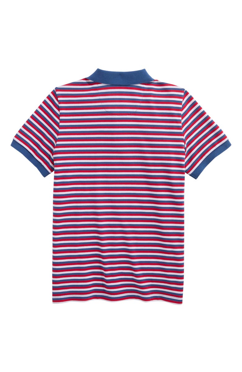 vineyard vines Kids' Edgartown Piqué Polo, Alternate, color, Red White Blue