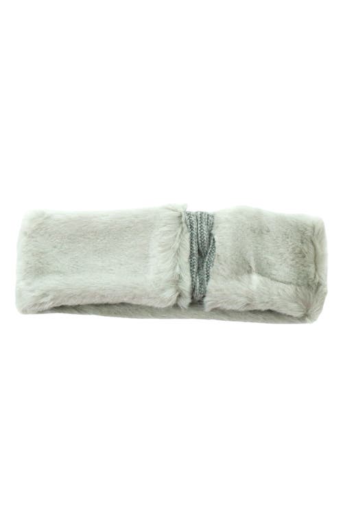 Portolano Faux Fur Headband In Green