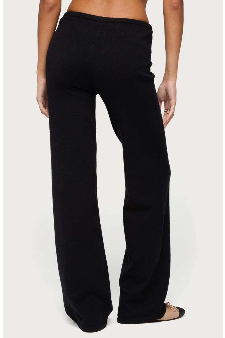 Montanna Low Rise Knit Drawstring Pants, Alternate, color, BLACK