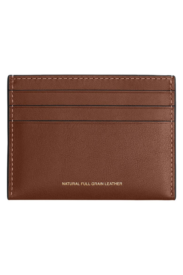Leather Card Case, Alternate, color, REDWOOD.