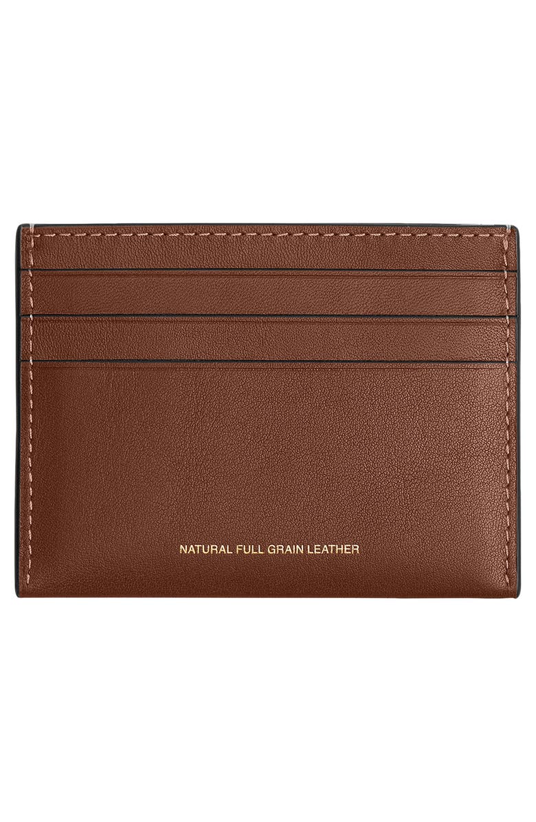 COACH Leather Card Case, Alternate, color, Redwood.