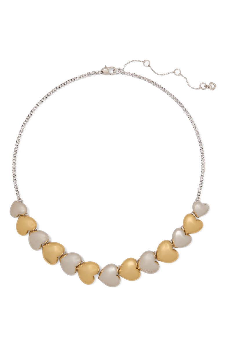 Kate Spade New York heart statement necklace, Main, color, 