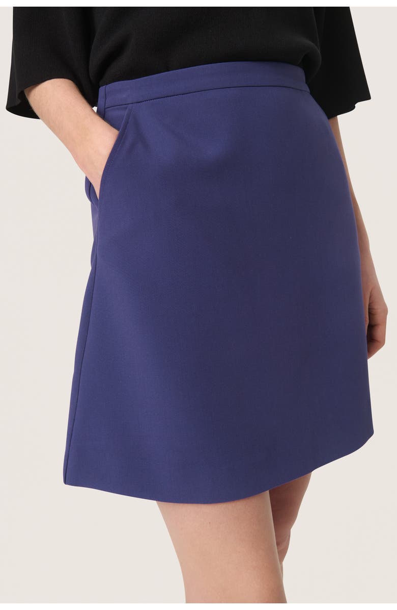 Soaked in Luxury Corinne A-Line Silhouette Mini Skirt, Alternate, color, Patriot Blue