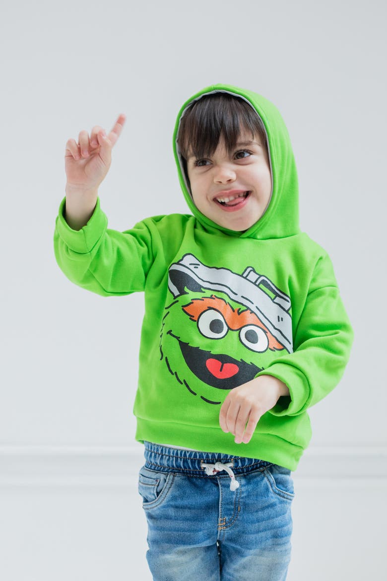 Fleece Pullover Hoodie, Alternate, color, Oscar Green