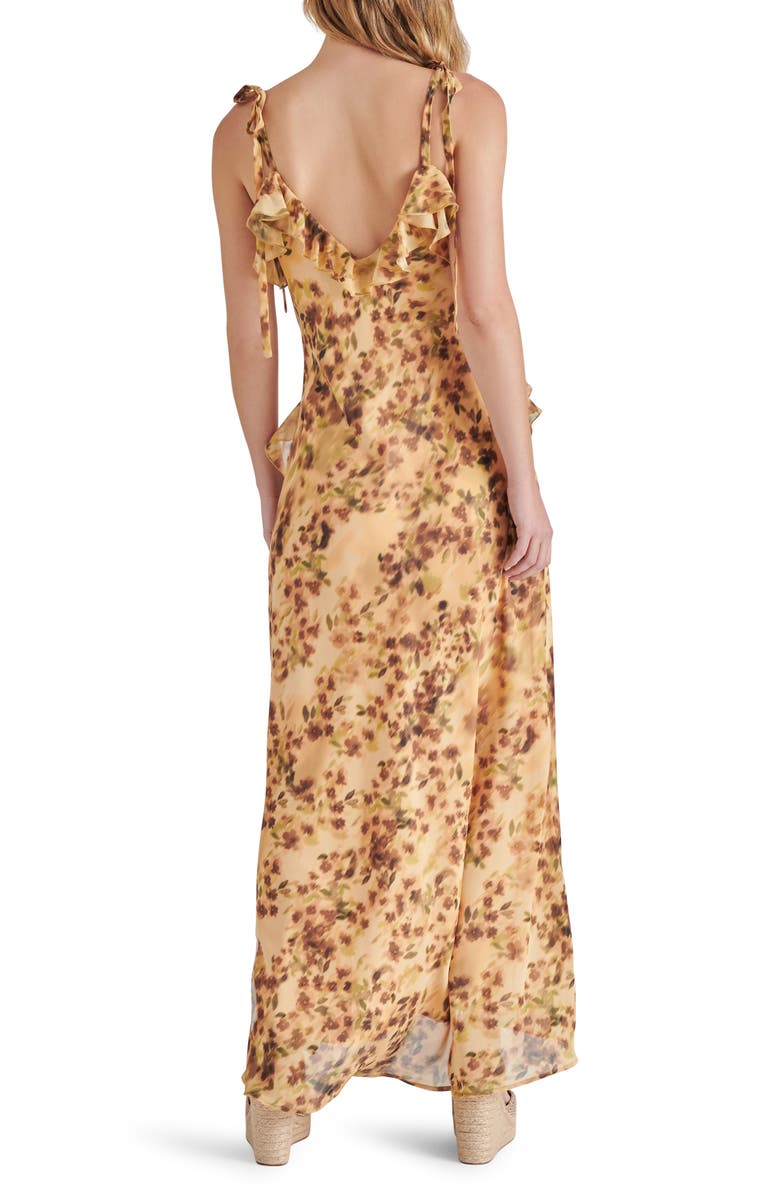 Steve Madden Adalina Floral Ruffle Chiffon Maxi Dress, Alternate, color, 