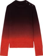 Zadig & Voltaire Malty Dip Dye Cashmere Crewneck Sweater
