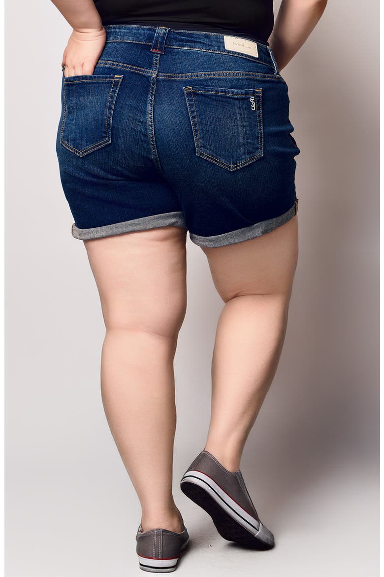 Cuffed Denim Shorts, Alternate, color, ADDISON
