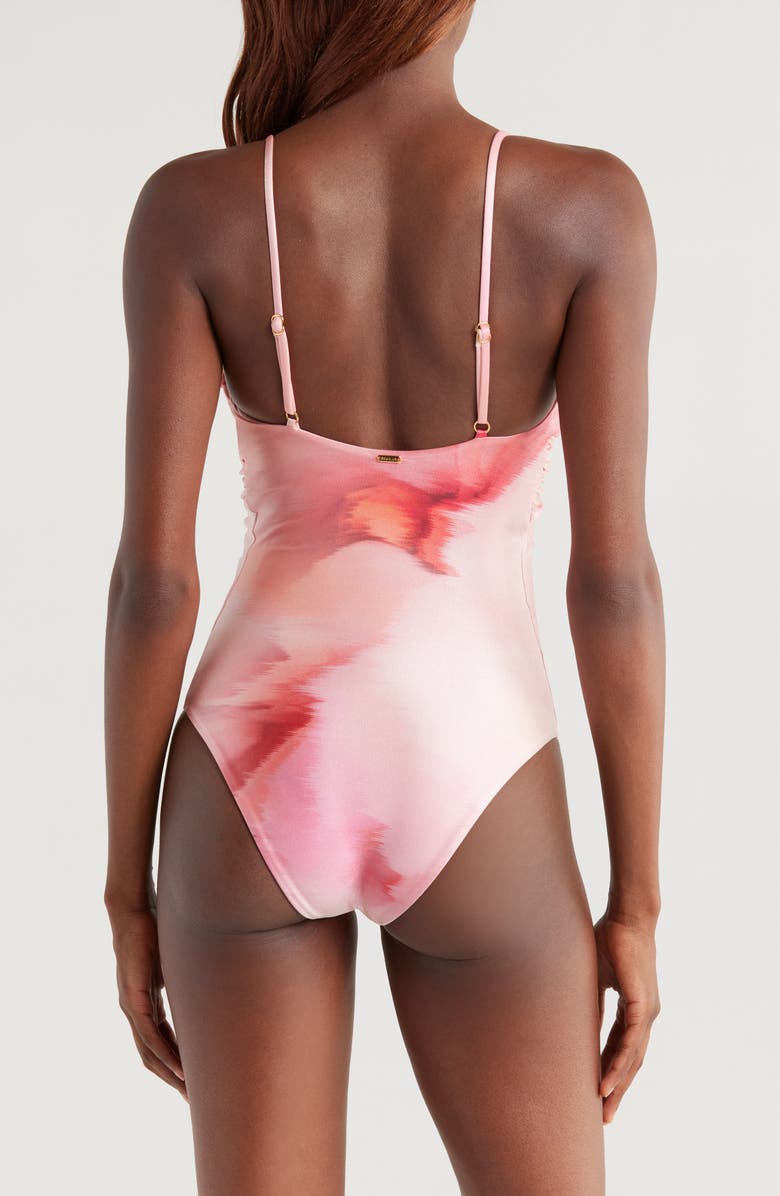 BOAMAR Fibi Ruched One-Piece Swimsuit, Alternate, color, Flora