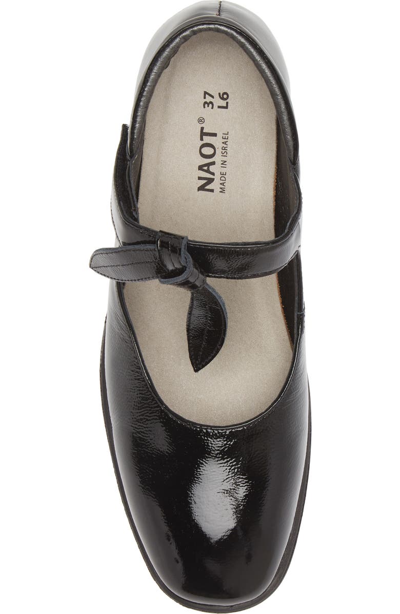 Naot Nobility Mary Jane Pump, Alternate, color, Black Crinkle Patent Leather