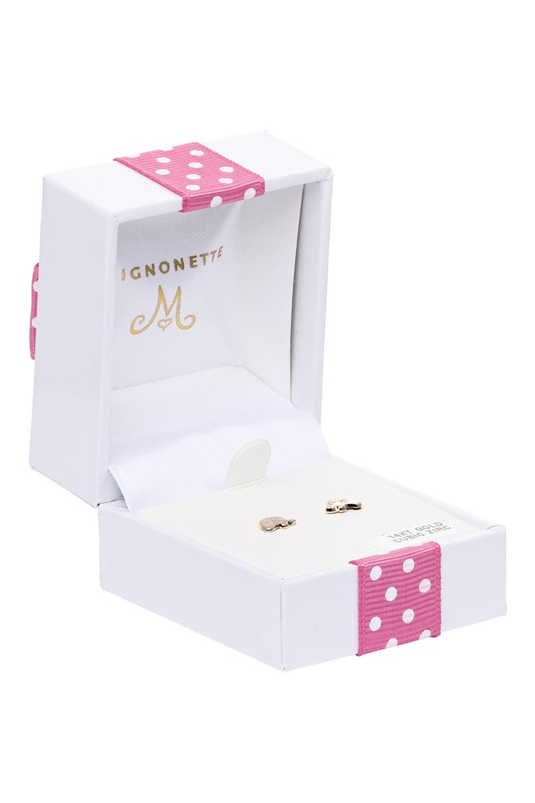 Kids' Elephant Stud Earrings, Alternate, color, GOLD