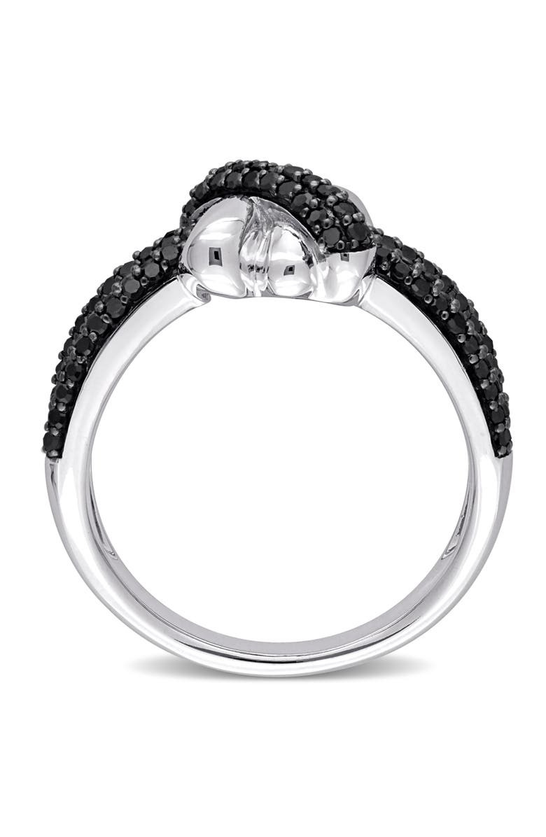 Julianna B. Diamond Crossover Split-Shank Ring 14k, Alternate, color, Black Diamond
