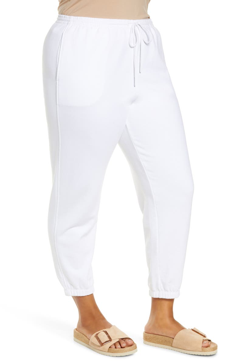 Vince Essential Joggers, Alternate, color, Optic White