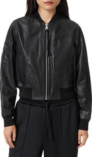AllSaints x Williams F1 Racing Orten Leather Bomber Jacket
