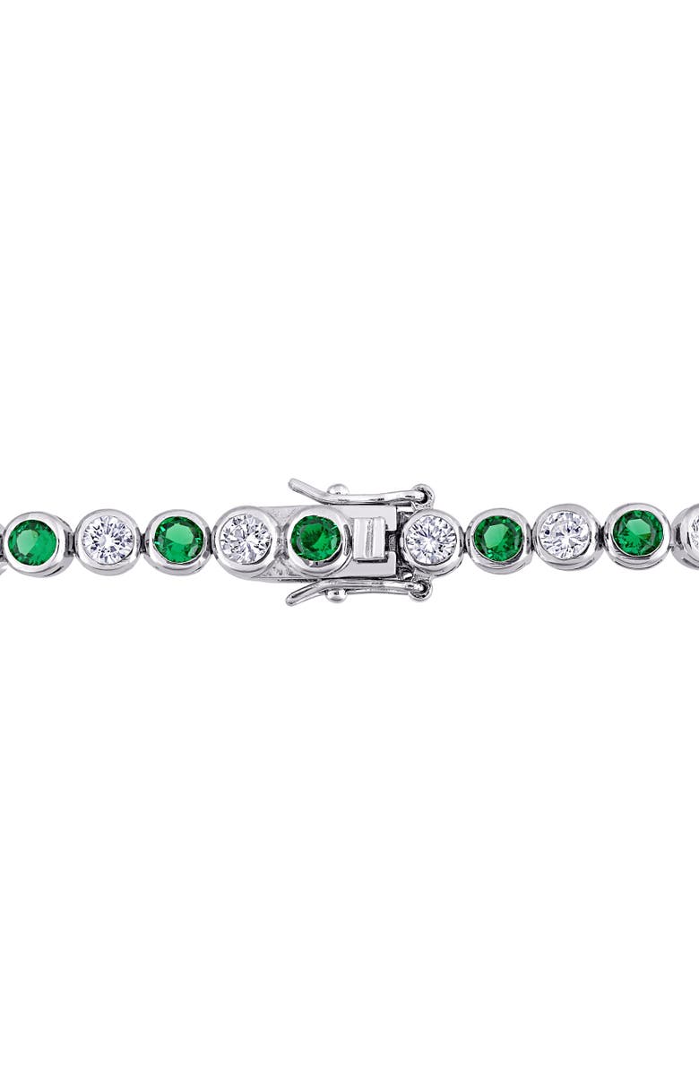 Julianna B. Green Cubic Zirconia Tennis Bracelet, Alternate, color, Green Cz