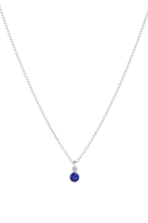 Birthstone Charm Pendant Necklace