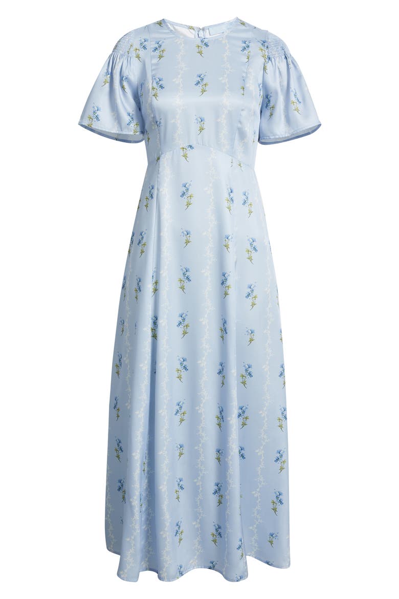 The Dominque Ditsy Floral Maxi Dress, Alternate, color, BLUEBELL WALTZ
