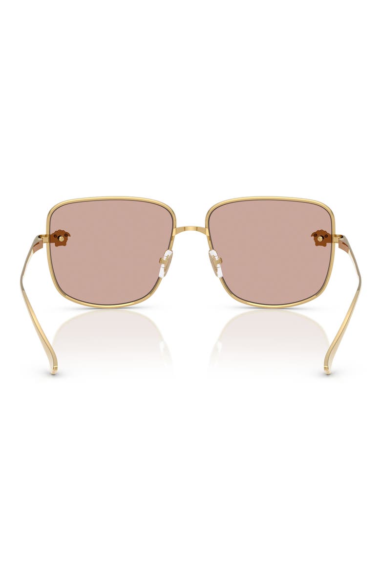 59mm Mirrored Square Sunglasses, Alternate, color, GOLD/ LIGHT PINK MIRROR SILVER