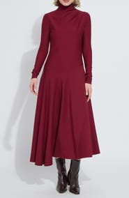 Lysse Yaritza Asymmetric Long Sleeve Maxi Dress