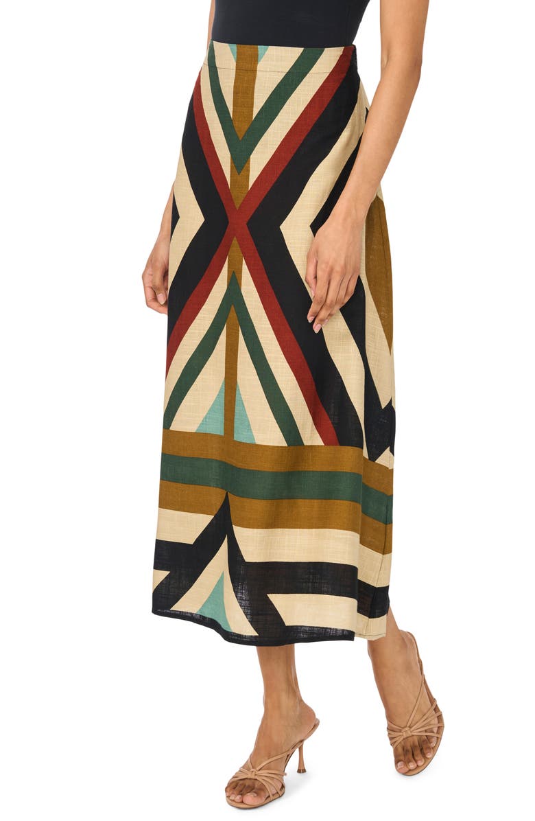 Halogen<sup>®</sup> Geo Print Skirt, Alternate, color, Black Multi