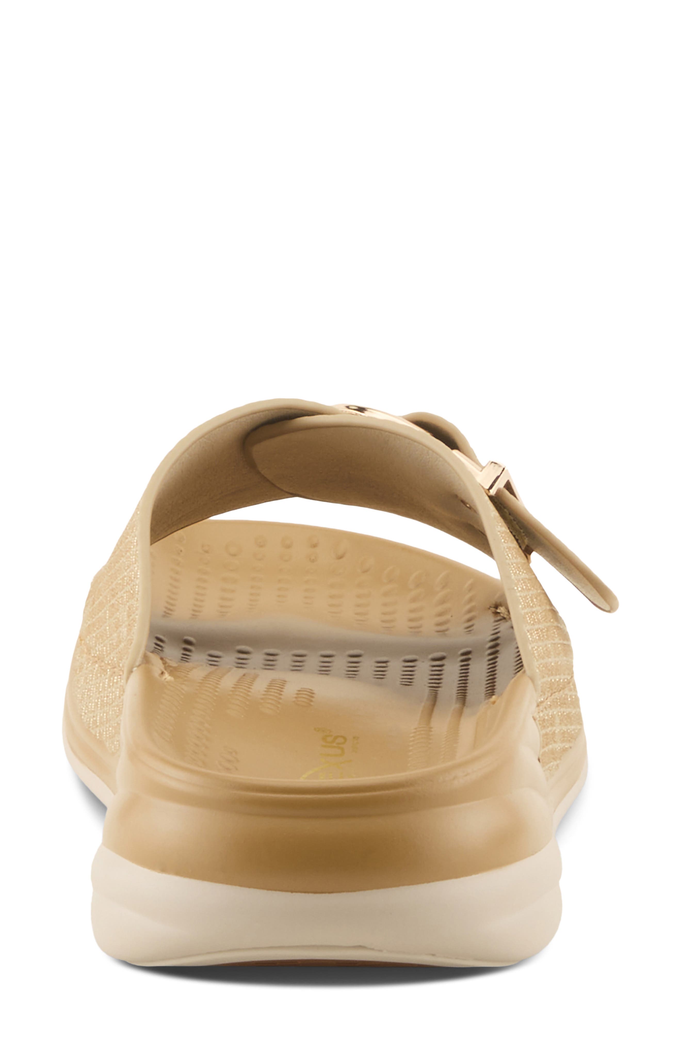 Brewer Slide Sandal, Alternate, color, TAN METALLIC