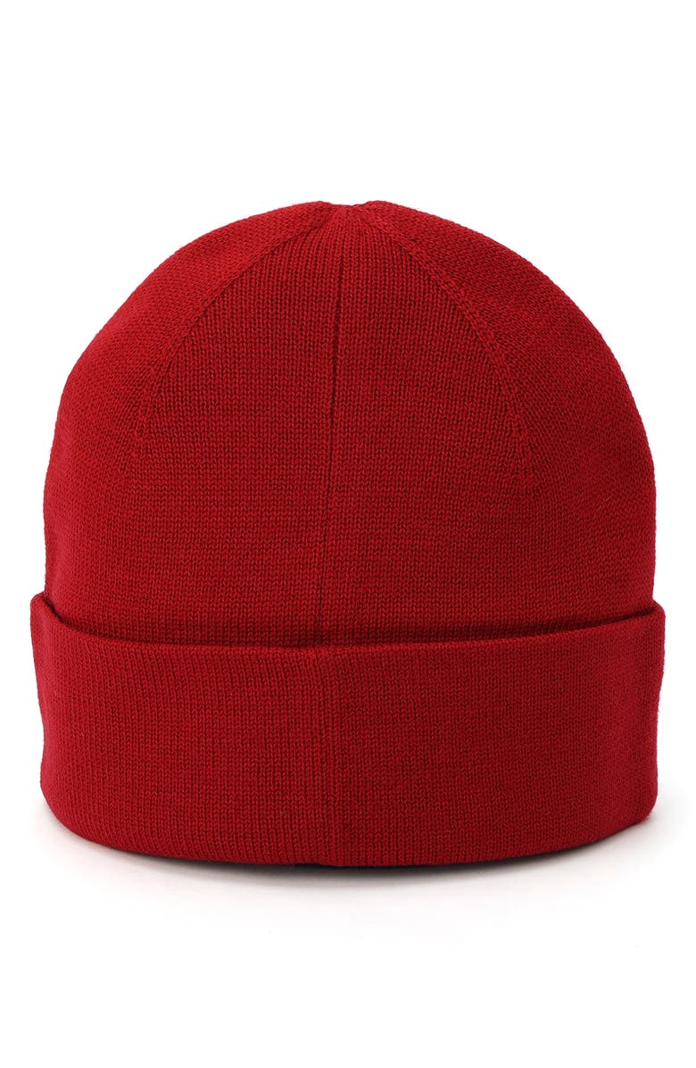 COACH Varsity C Cuff Beanie, Alternate, color, Cherry