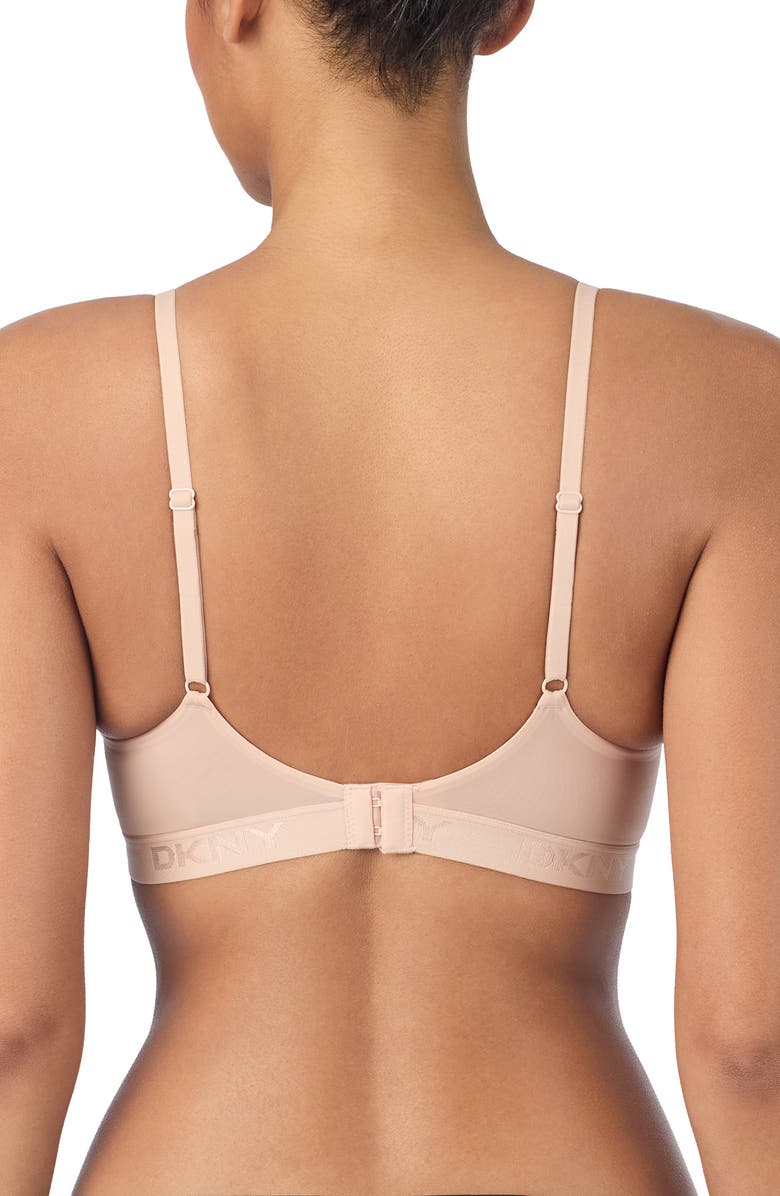 DKNY 2-Pack Logo Band Underwire T-Shirt Bras, Alternate, color, Sand/ Fresh