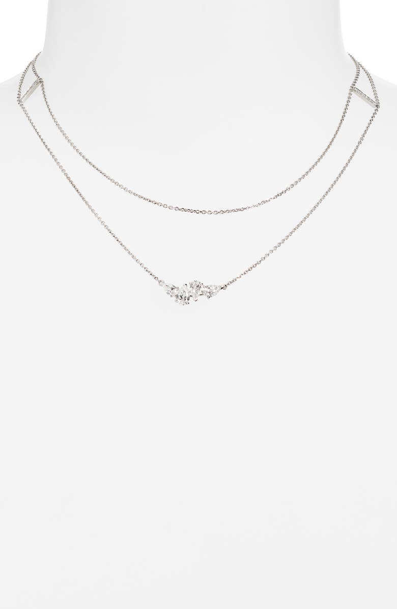 REPOSSI Serti Sur Vide Diamond Layered Necklace, Alternate, color, White Gold