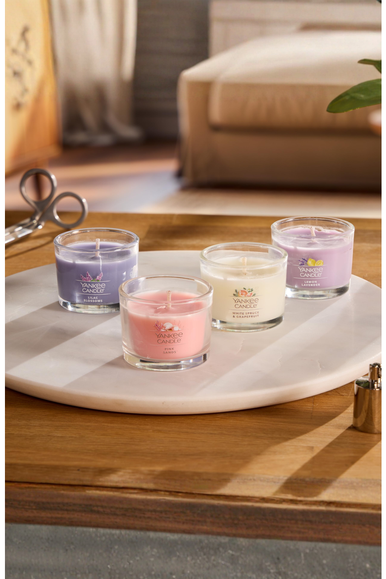 EveryDay Scented Votive Candle Gift Set - Lemon Lavender, White Spruce & Grapefruit, Lilac Blossoms, Pink Sands, 1.3 oz, Alternate, color, Multicolored